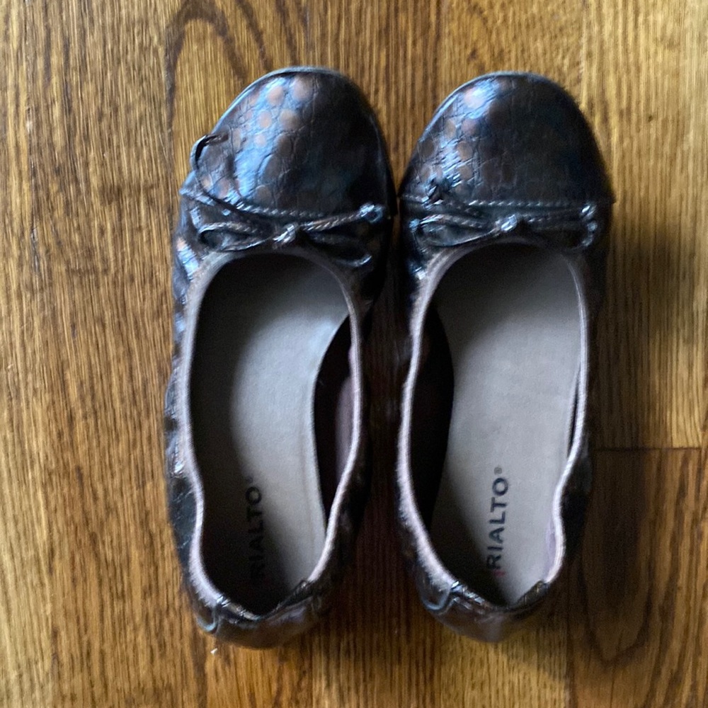 Copper ballet flats